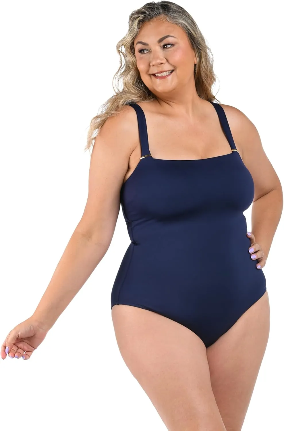 La Blanca Women's Over The Shoulder One Piece Swimsuit
