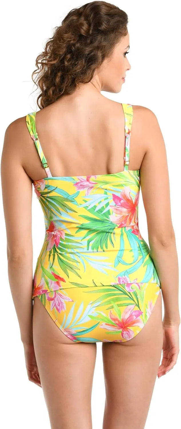 La Blanca Women's Over The Shoulder Tankini Swimsuit Top