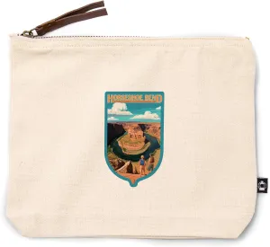 Lantern Press Horseshoe Bend, Glen Canyon National Recreation Area, 100% Cotton Zipper Pouch, Travel Accessory, Go Bag
