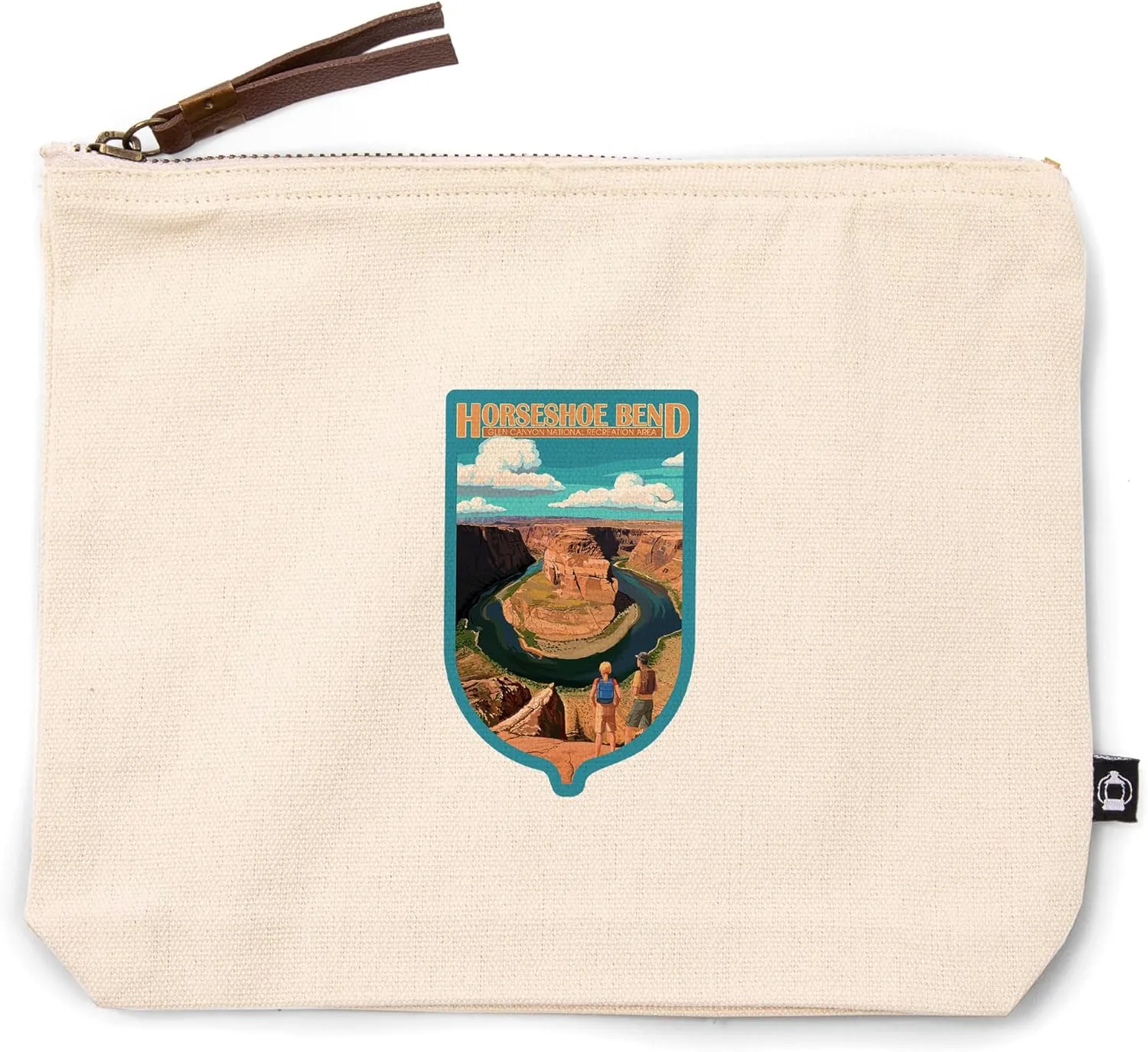 Lantern Press Horseshoe Bend, Glen Canyon National Recreation Area, 100% Cotton Zipper Pouch, Travel Accessory, Go Bag