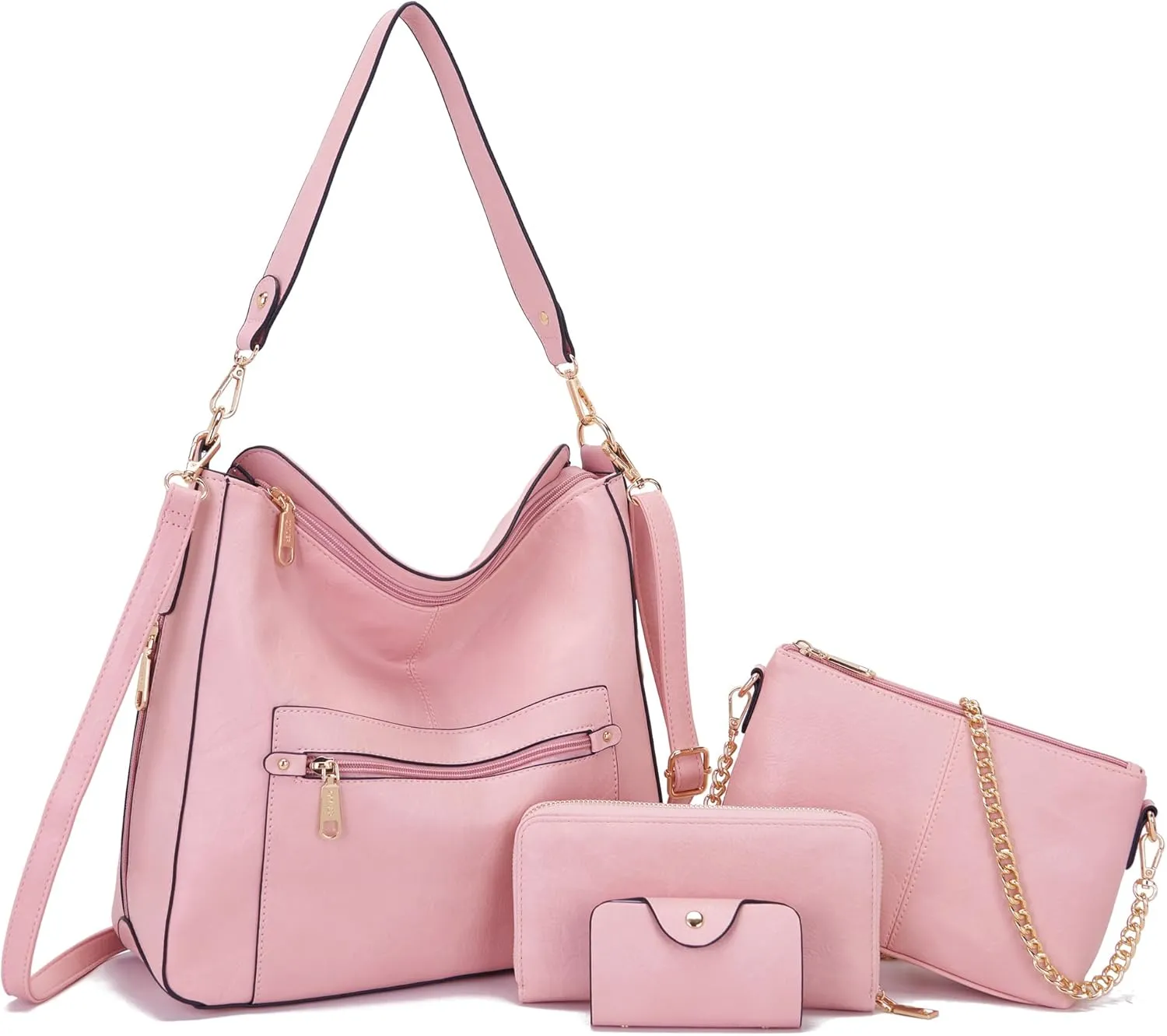 Large Crossbody Purses Set For Women Shoulder Tote Handbags Ladies Hobo Bags With Matching Wallet 4PCS