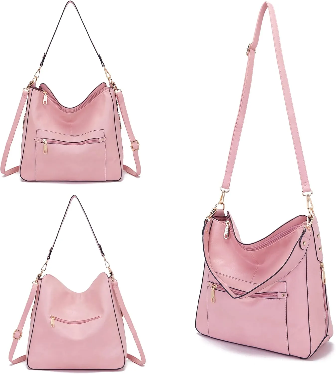 Large Crossbody Purses Set For Women Shoulder Tote Handbags Ladies Hobo Bags With Matching Wallet 4PCS