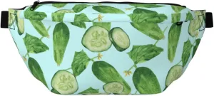 Large Fanny Packs for Women Men Cross Body - Cucumber funny Print Travel Crossbody Bags for Women Trendy, Belt Bag for Women Men Crossbody, Waist Bag for Women With Adjustable Strap