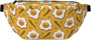 Large Fanny Packs for Women Men Cross Body - Cute Fried Egg Onion Travel Crossbody Bags for Women Trendy, Belt Bag for Women Men Crossbody, Waist Bag for Women With Adjustable Strap