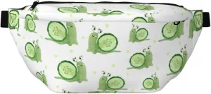 Large Fanny Packs for Women Men Cross Body - Snails cucumber slices Travel Crossbody Bags for Women Trendy, Belt Bag for Women Men Crossbody, Waist Bag for Women With Adjustable Strap