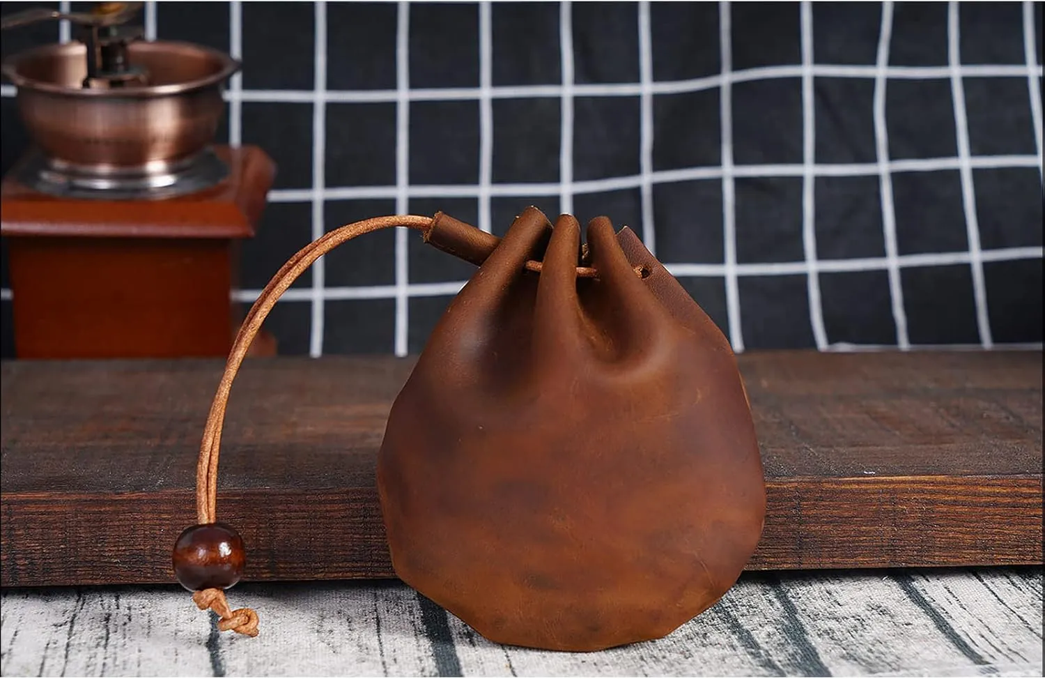 Leather Coin Pouch Change Mini Purse Vintage Cute Handmade Drawstring Bags Gift Holder Medieval Pocket For Traveling