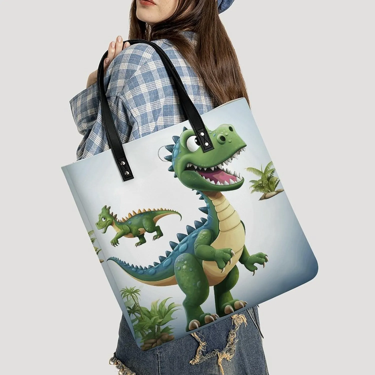 Leather Handbag for Women Tote Bag with Magnetic Buckle Xmas Snowman Crossbody Bag Shoulder Bag