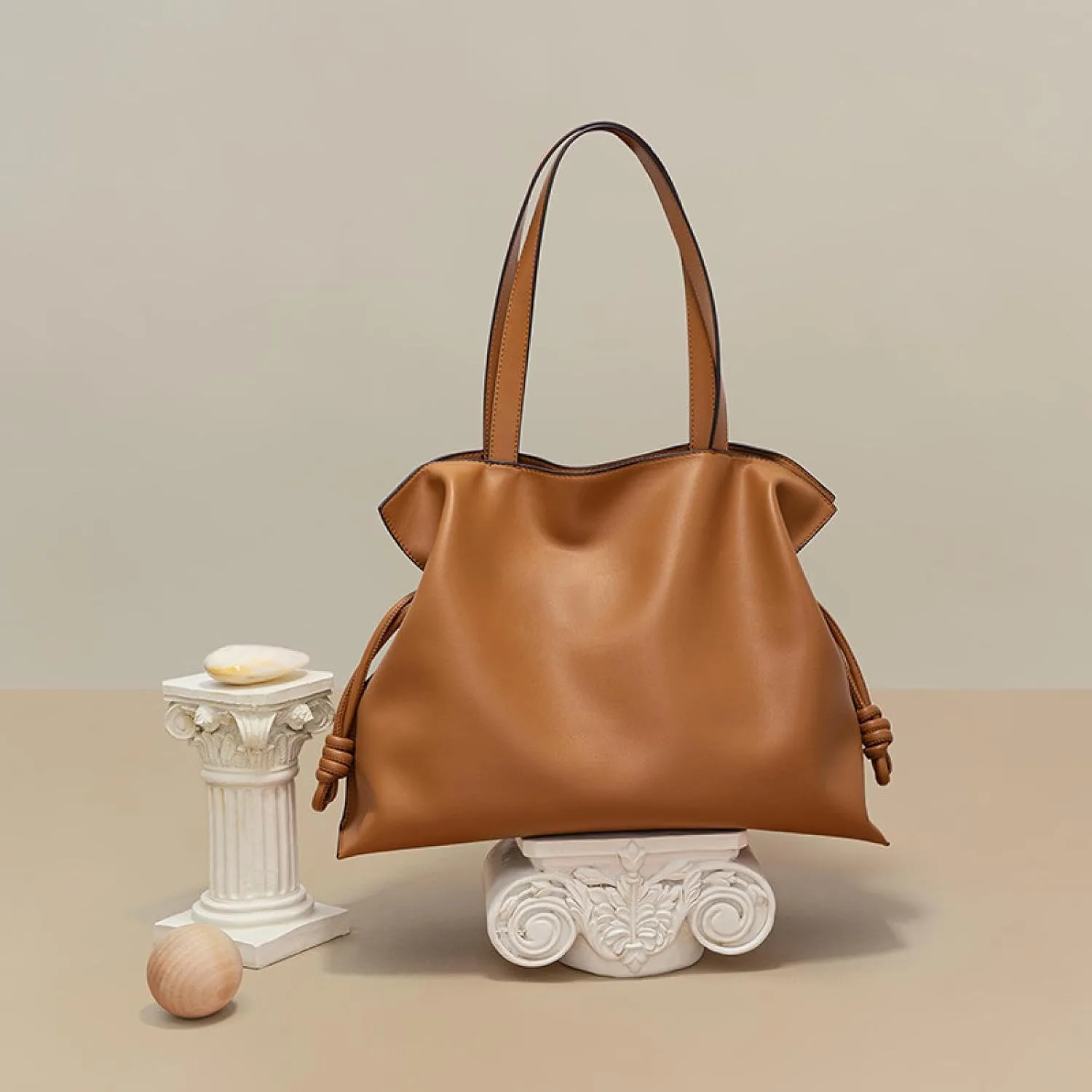 Leather Women's Large Capacity Tote Hand-held Shoulder Lucky Women's Armpit Bag