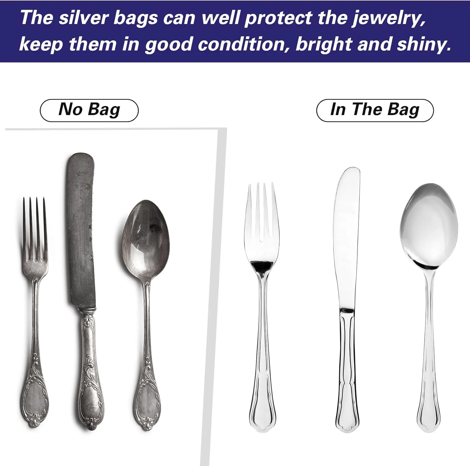LEIFIDE 2 Pcs Large Size Silver Storage Bags Anti Tarnish Cloth Bags Jewelry Drawstring Pouch Cloth for Gift Watch Silverware Flatware Bracelet(30" X 24",Royal Blue)