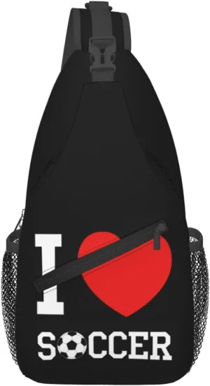 Leopard Game Day Soccer Football Crossbody Bag Adjustable Sling Bag Casual Chest Bags Travel Shoulder Backpack