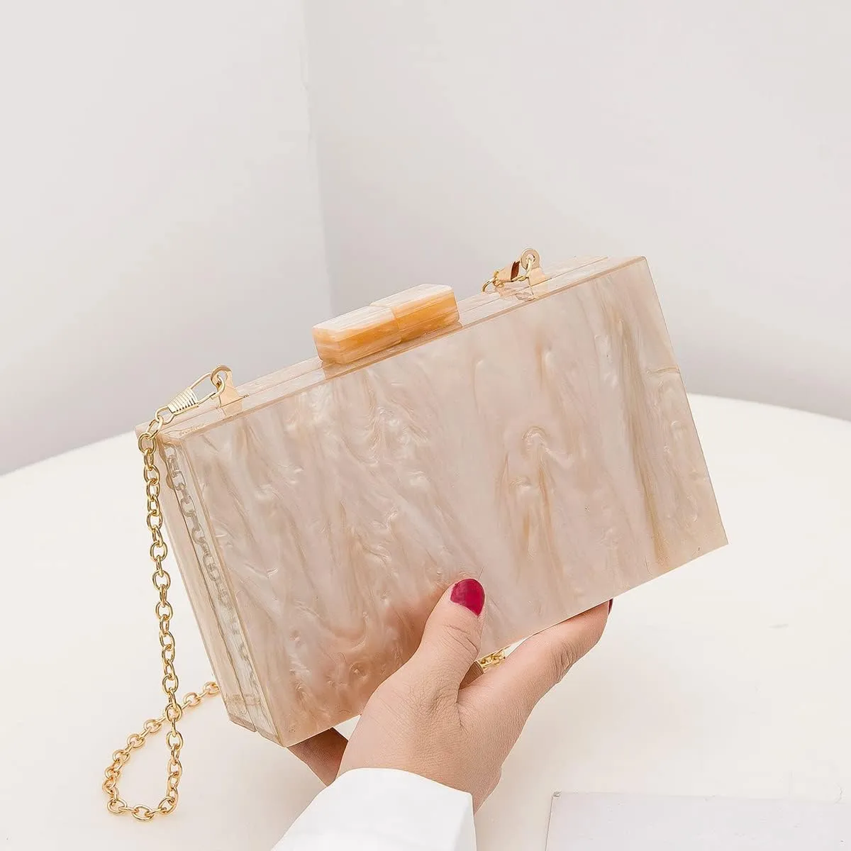 LETODE Acrylic Clutch Bags Purse Perspex Bag Handbags for Women