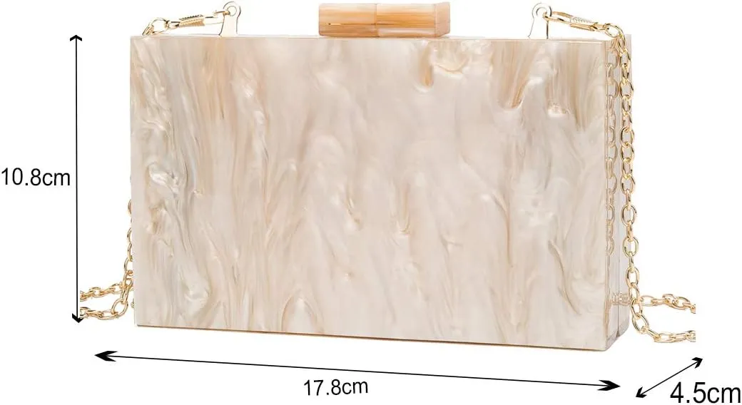 LETODE Acrylic Clutch Bags Purse Perspex Bag Handbags for Women