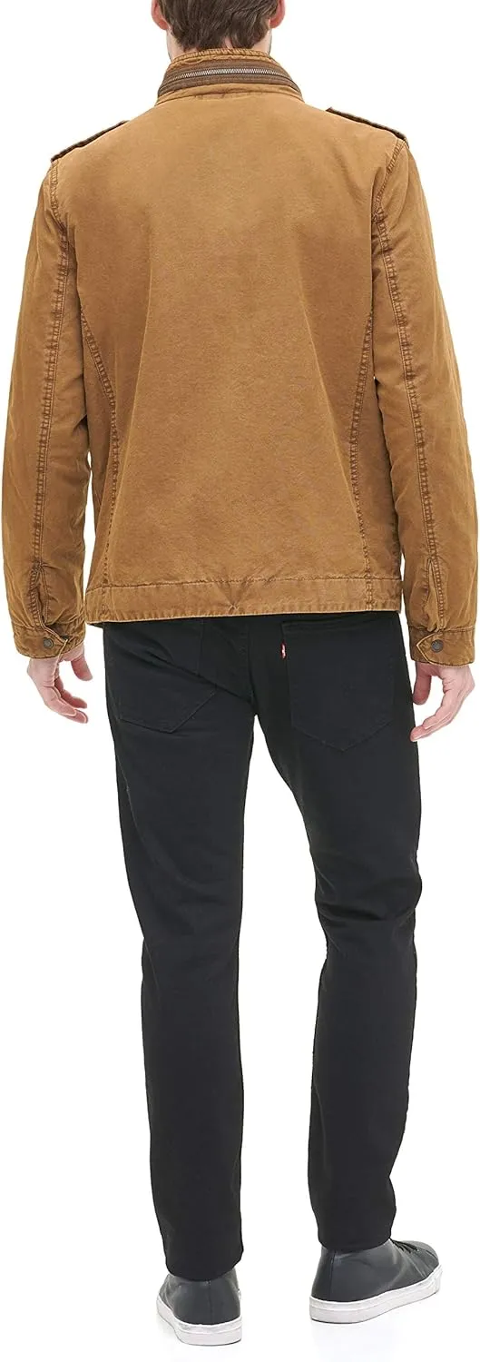 Levi's Mens Washed Cotton Military Jacket (Regular & Big & Tall Sizes)
