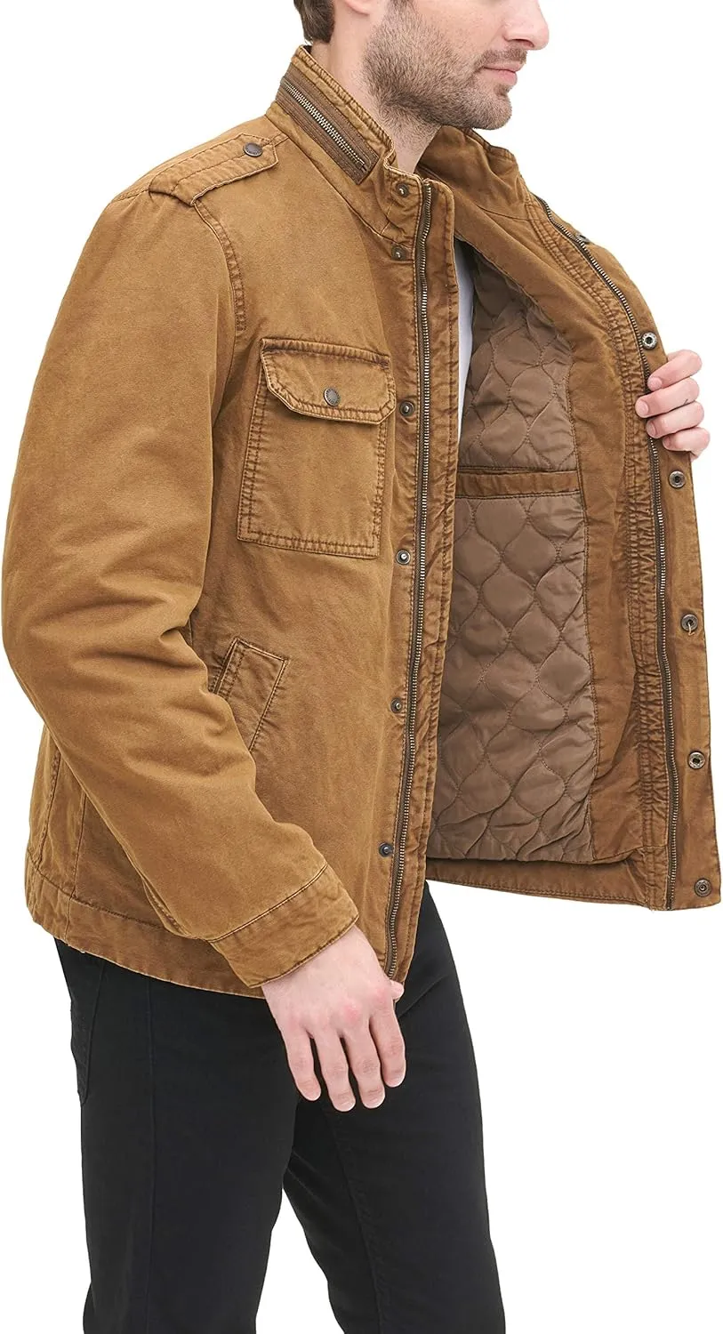 Levi's Mens Washed Cotton Military Jacket (Regular & Big & Tall Sizes)