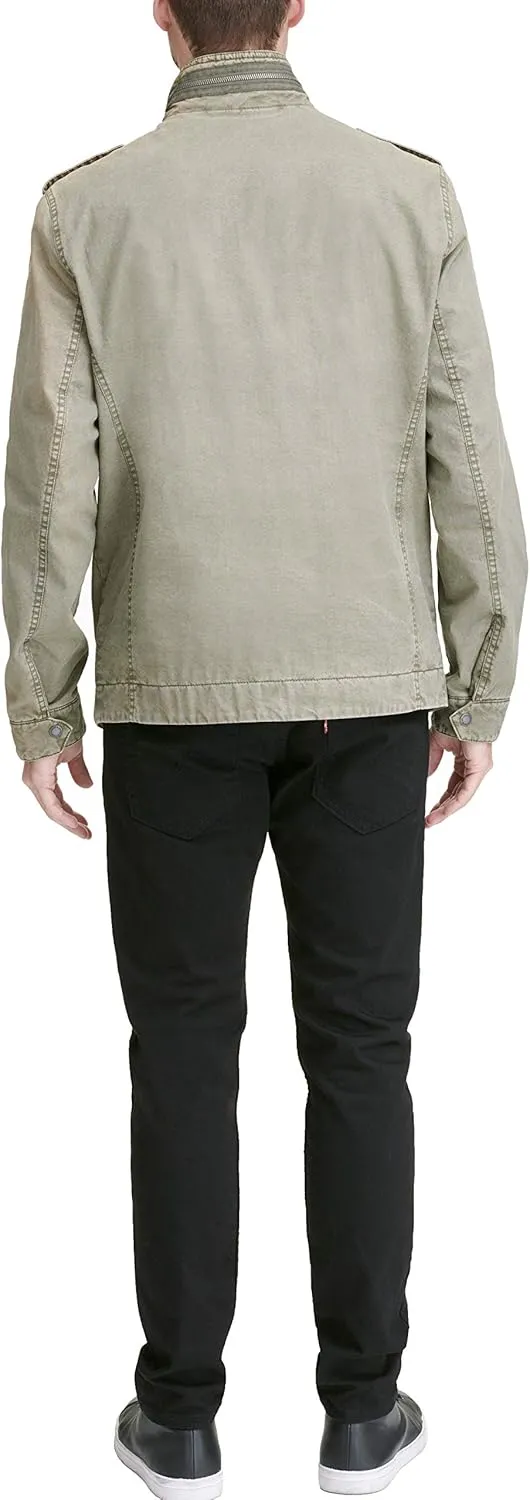 Levi's Mens Washed Cotton Military Jacket (Regular & Big & Tall Sizes)