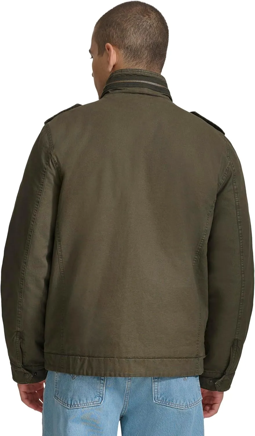 Levi's Mens Washed Cotton Military Jacket (Regular & Big & Tall Sizes)