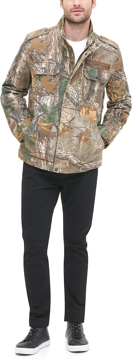 Levi's Mens Washed Cotton Military Jacket (Regular & Big & Tall Sizes)