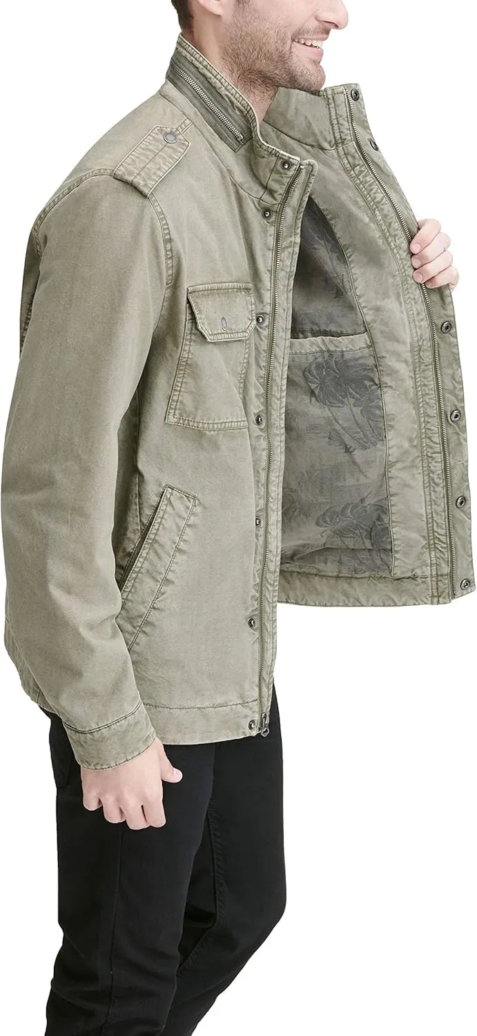 Levi's Mens Washed Cotton Military Jacket (Regular & Big & Tall Sizes)