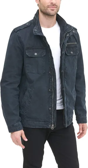 Levi's Mens Washed Cotton Military Jacket (Regular & Big & Tall Sizes)