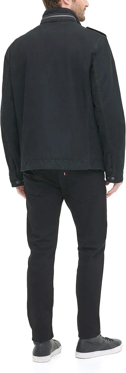 Levi's Mens Washed Cotton Military Jacket (Regular & Big & Tall Sizes)