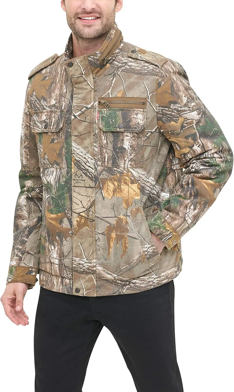 Levi's Mens Washed Cotton Military Jacket (Regular & Big & Tall Sizes)