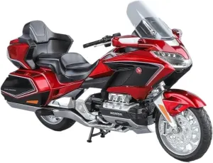 Limited Edition Simulation Motorcycle 1:12 for Honda Golden Wing GL1800 Diecast Motorcycle Model Collectible Figurines Adult Hobby Souvenir Figurine Souvenir(Red)