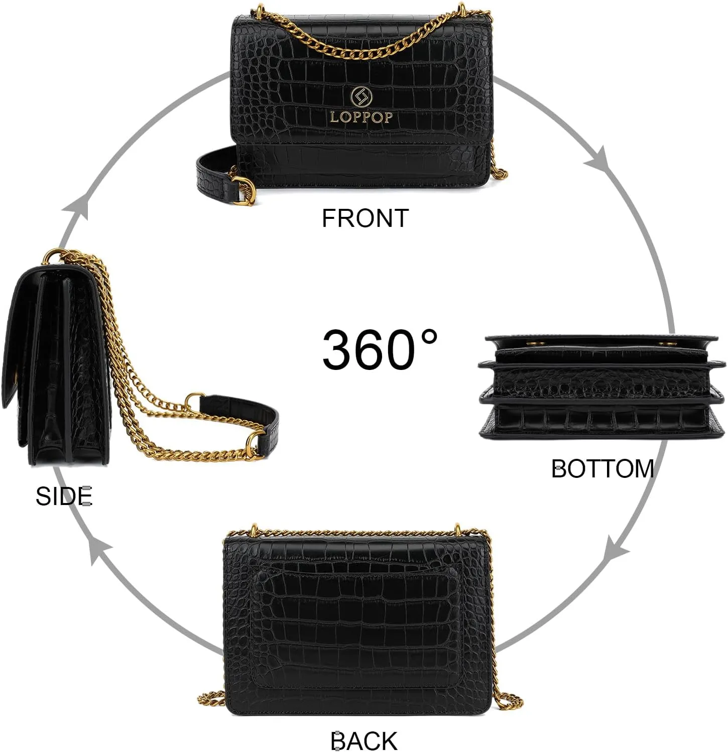 LL LOPPOP Women's Small Classy Crossbody Purse Top Handle Handbags Leather Satchel Bags for Women