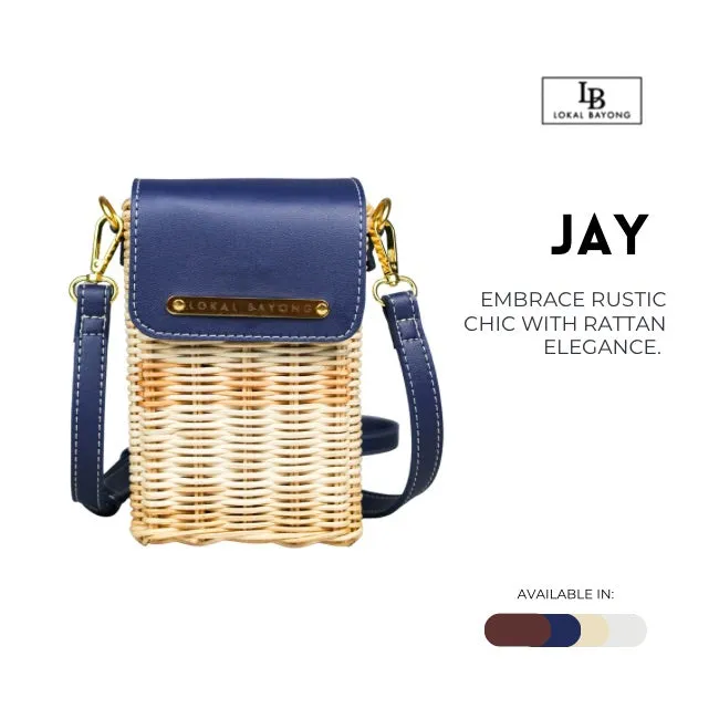 Lokal Bayong Jay Vegan Leather/Hand-Woven Sling Bag