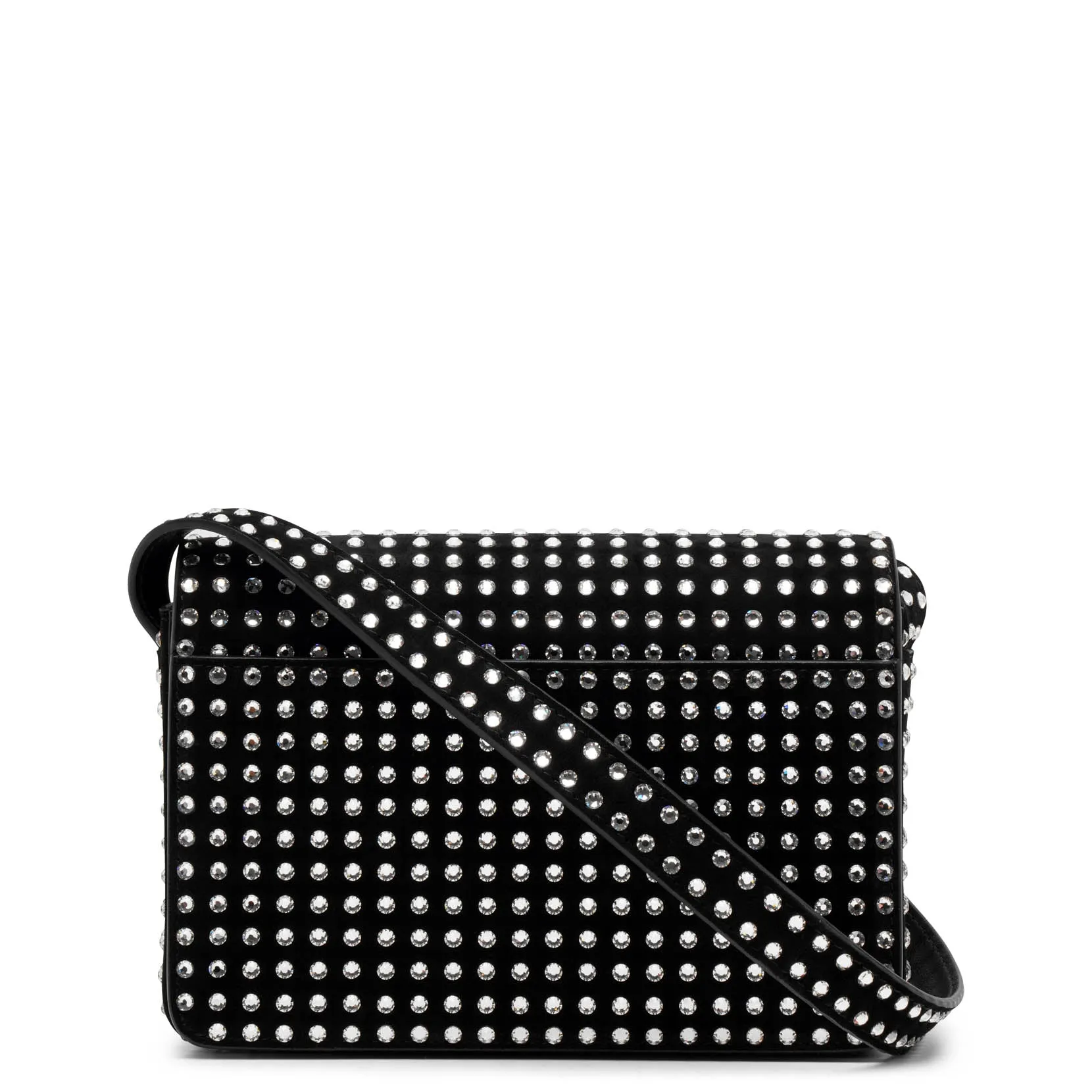 Loubi54 small black strass crossbody bag