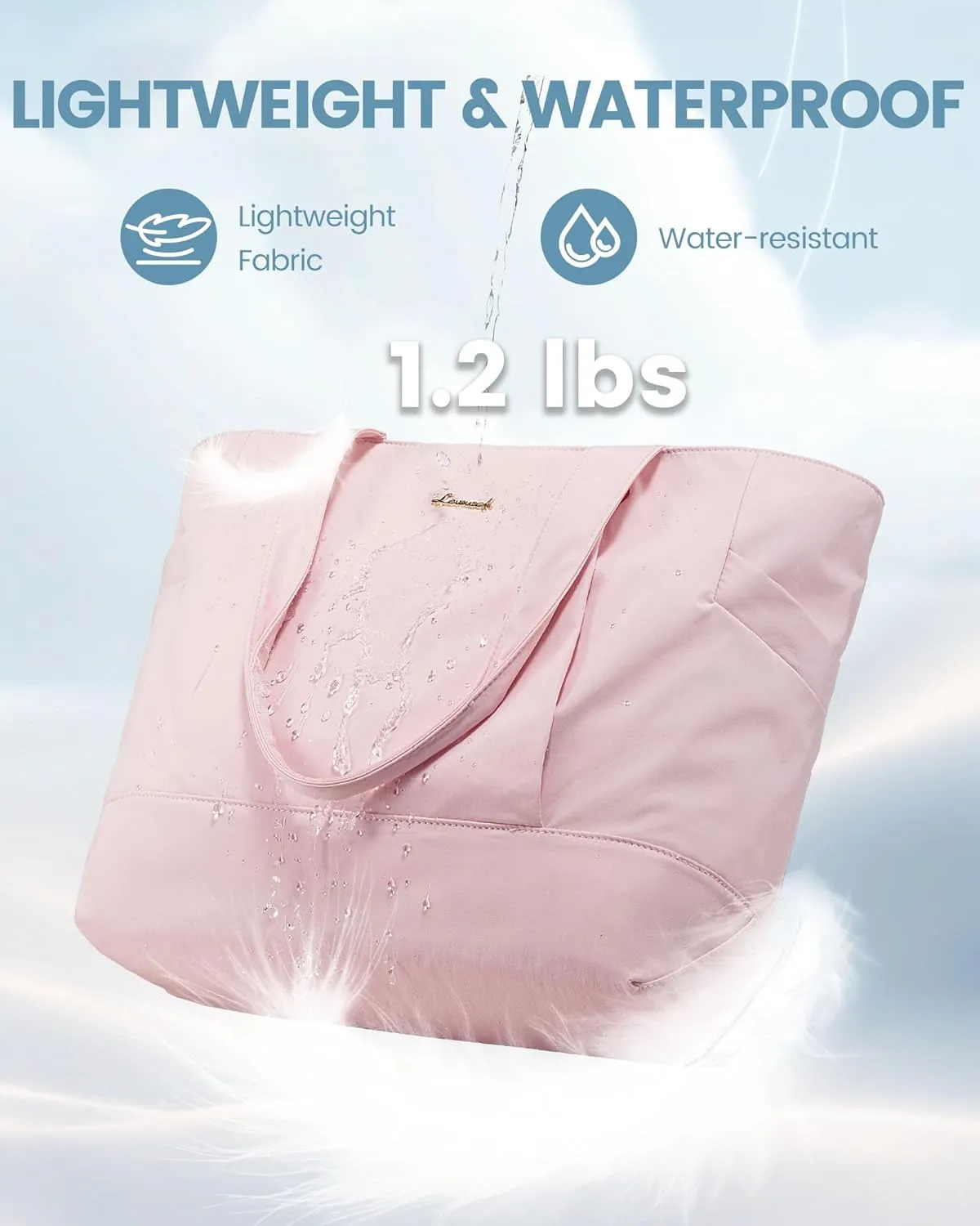 LOVEVOOK Tote Bag for Women Work Travel, Lightweight Teacher Work Tote Bag With Zipper With Laptop Compartment, Nurse Handbag
