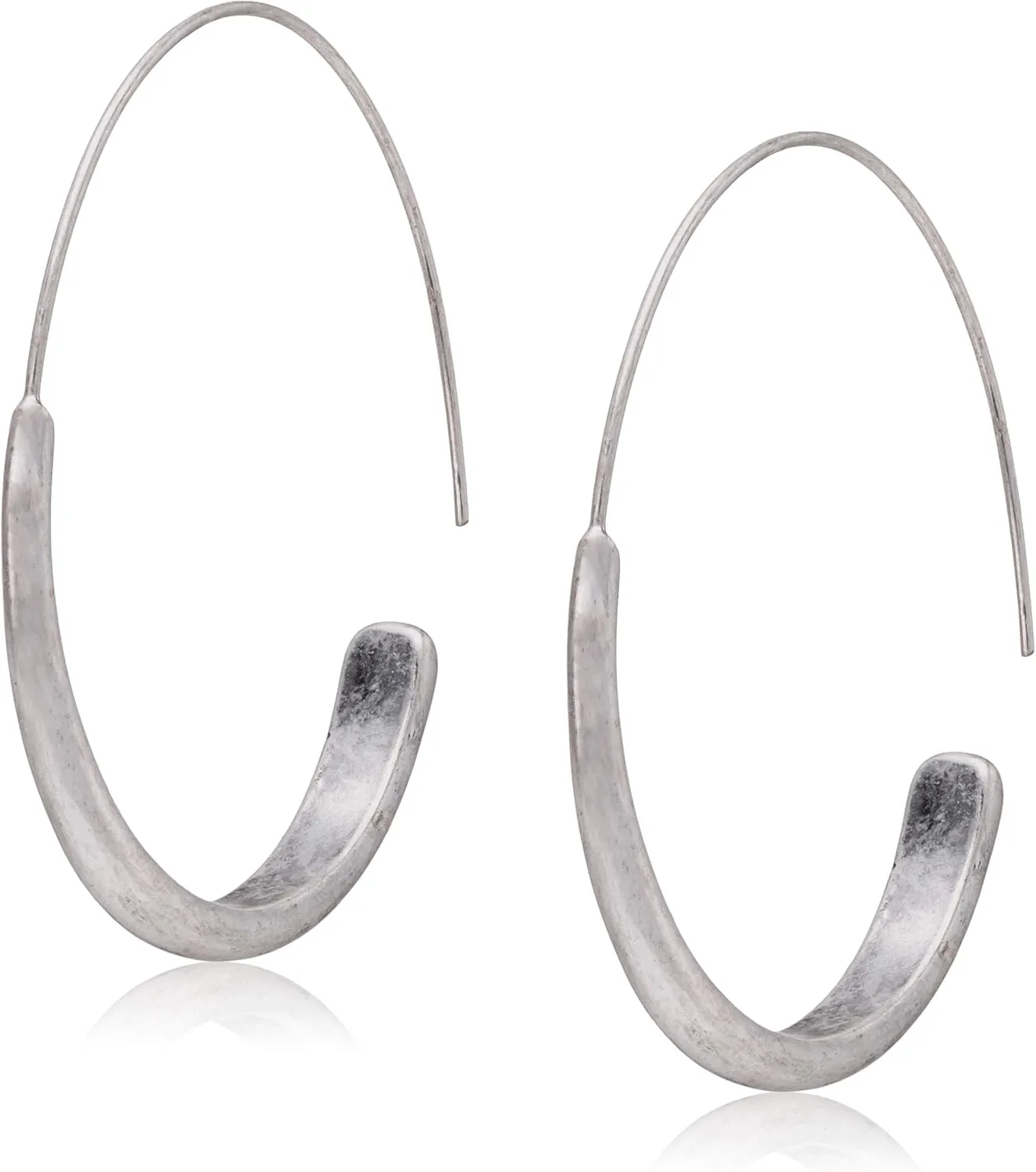 Lucky Brand Women's Brushed Hoop Earrings