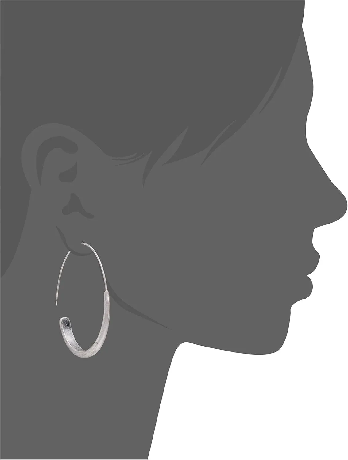 Lucky Brand Women's Brushed Hoop Earrings