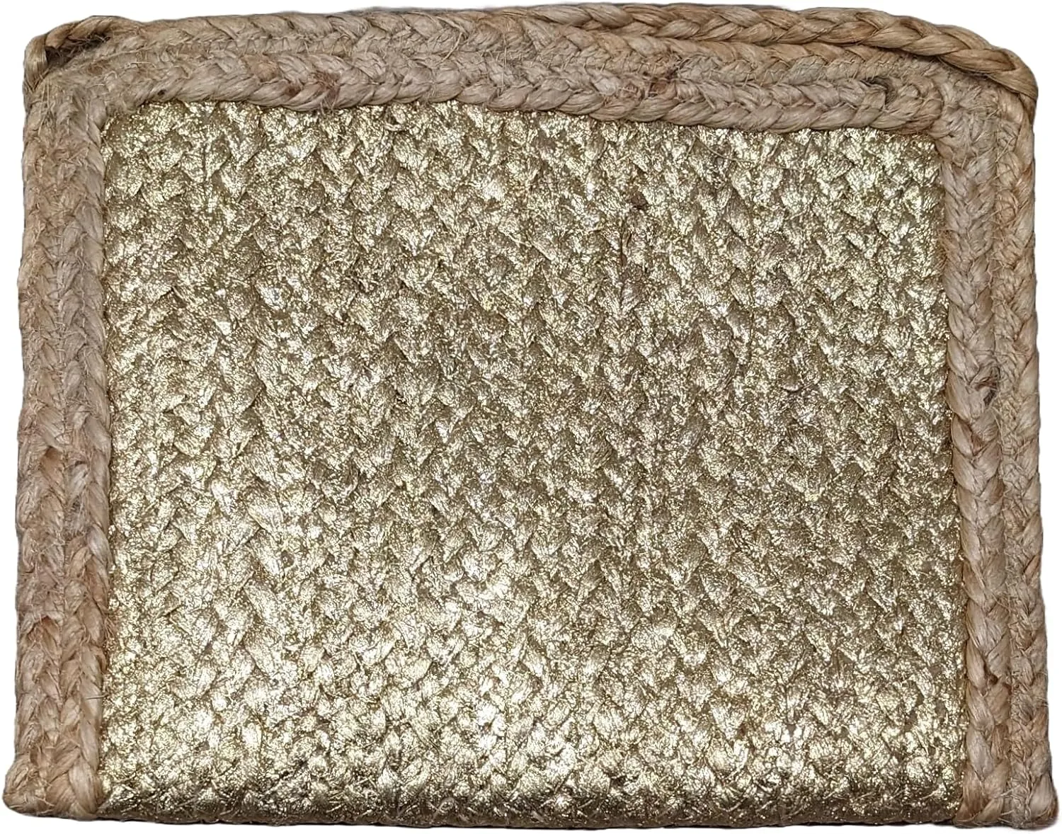 Luna Jute Crossbody Bag Metallic Print Bohemian Hipster Beach Wedding Natural Boho Summer Handcrafted in India Handbag