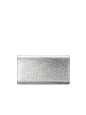 Maddie Metallic Clutch - Silver