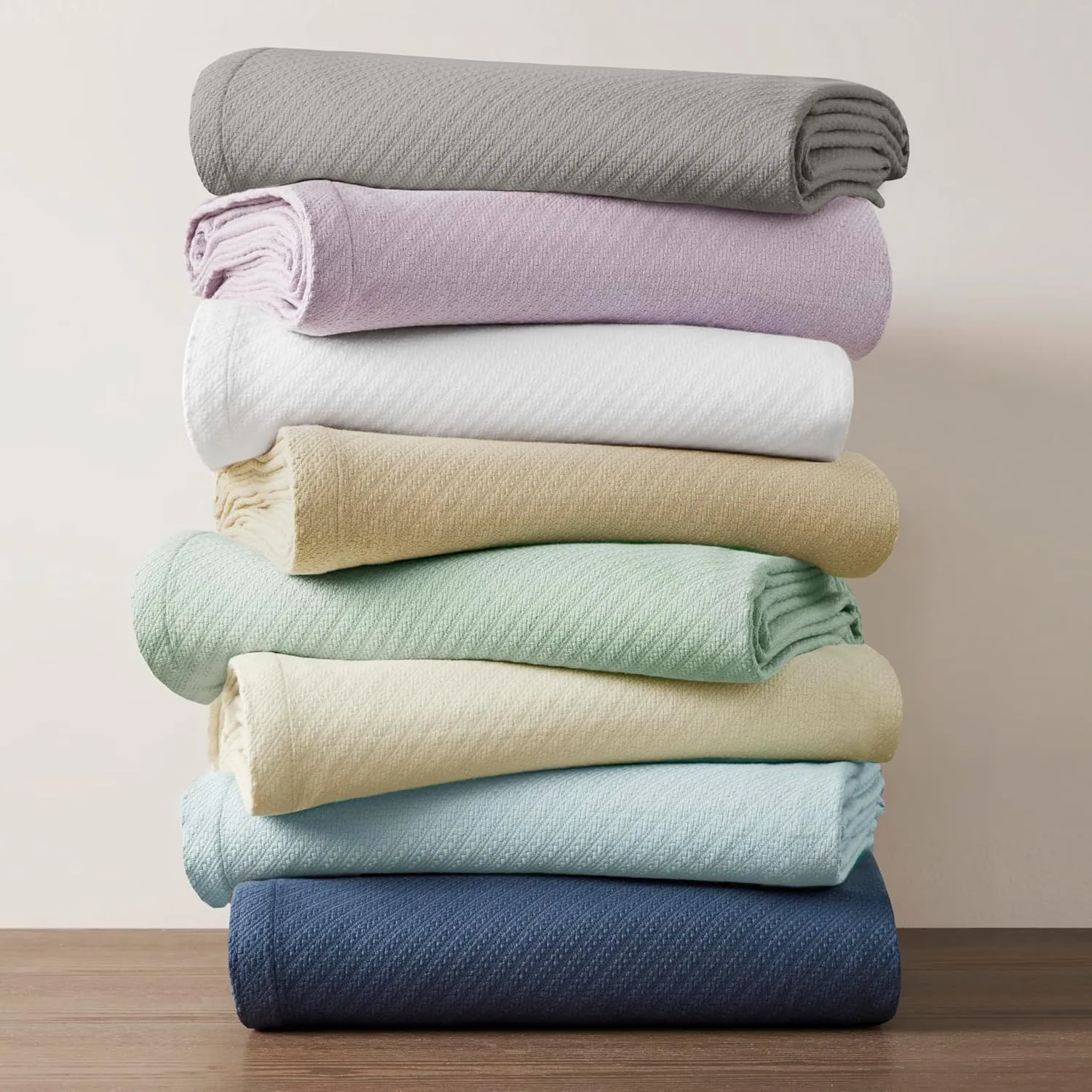 Madison Park BL51N-0675 Liquid Cotton Luxury Blanket Premium Soft Cozy 100% Ring Spun Cotton For Bed , Couch or Sofa, Twin, Linen