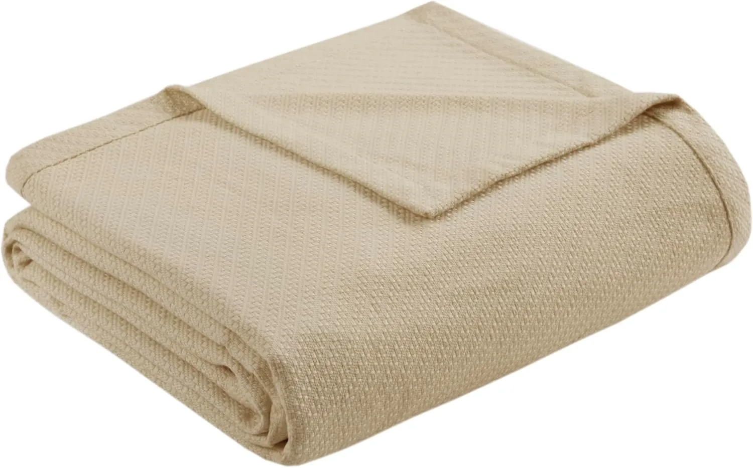Madison Park BL51N-0675 Liquid Cotton Luxury Blanket Premium Soft Cozy 100% Ring Spun Cotton For Bed , Couch or Sofa, Twin, Linen