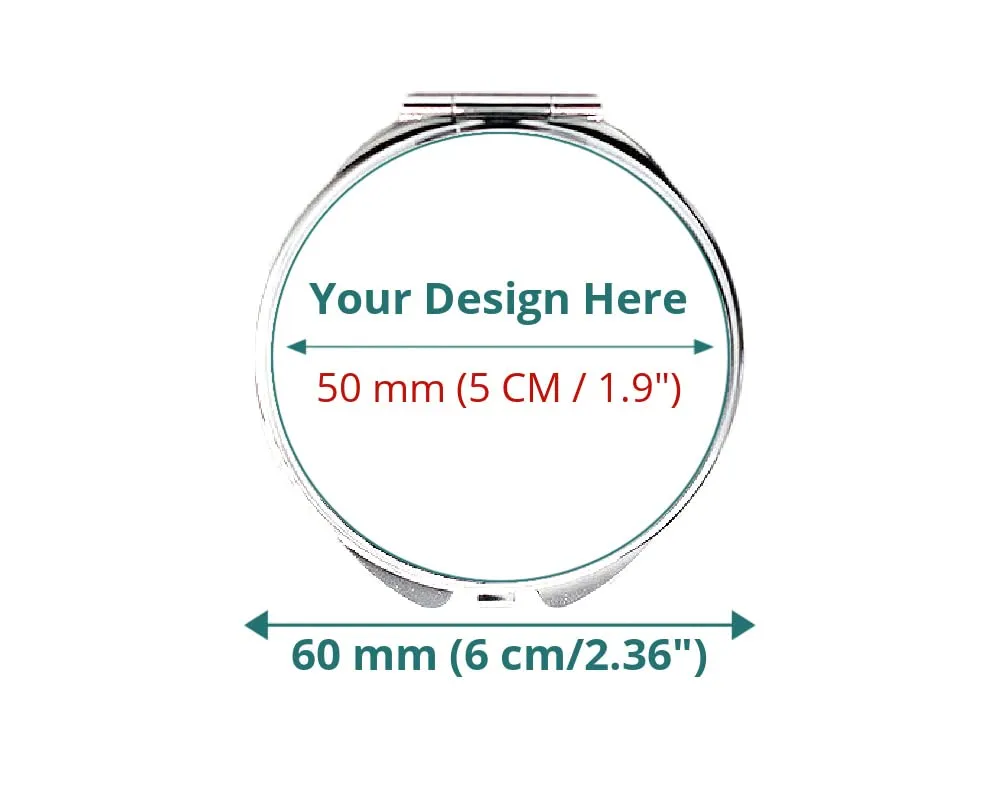 magnifying handheld mirror gift for her, round compact mirror, Small makeup mirror (STYLE C)