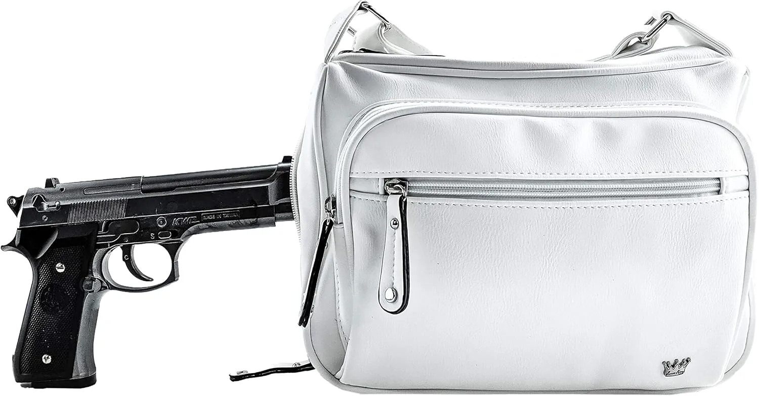 Magnum Concealed Carry Crossbody Handbag Gun Purse & Shoulder Bag with Adjustable Strap