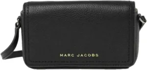 Marc Jacobs H107L01FA21 Groove Black With Gold Hardware Pebbled Leather Women's Mini Shoulder Bag