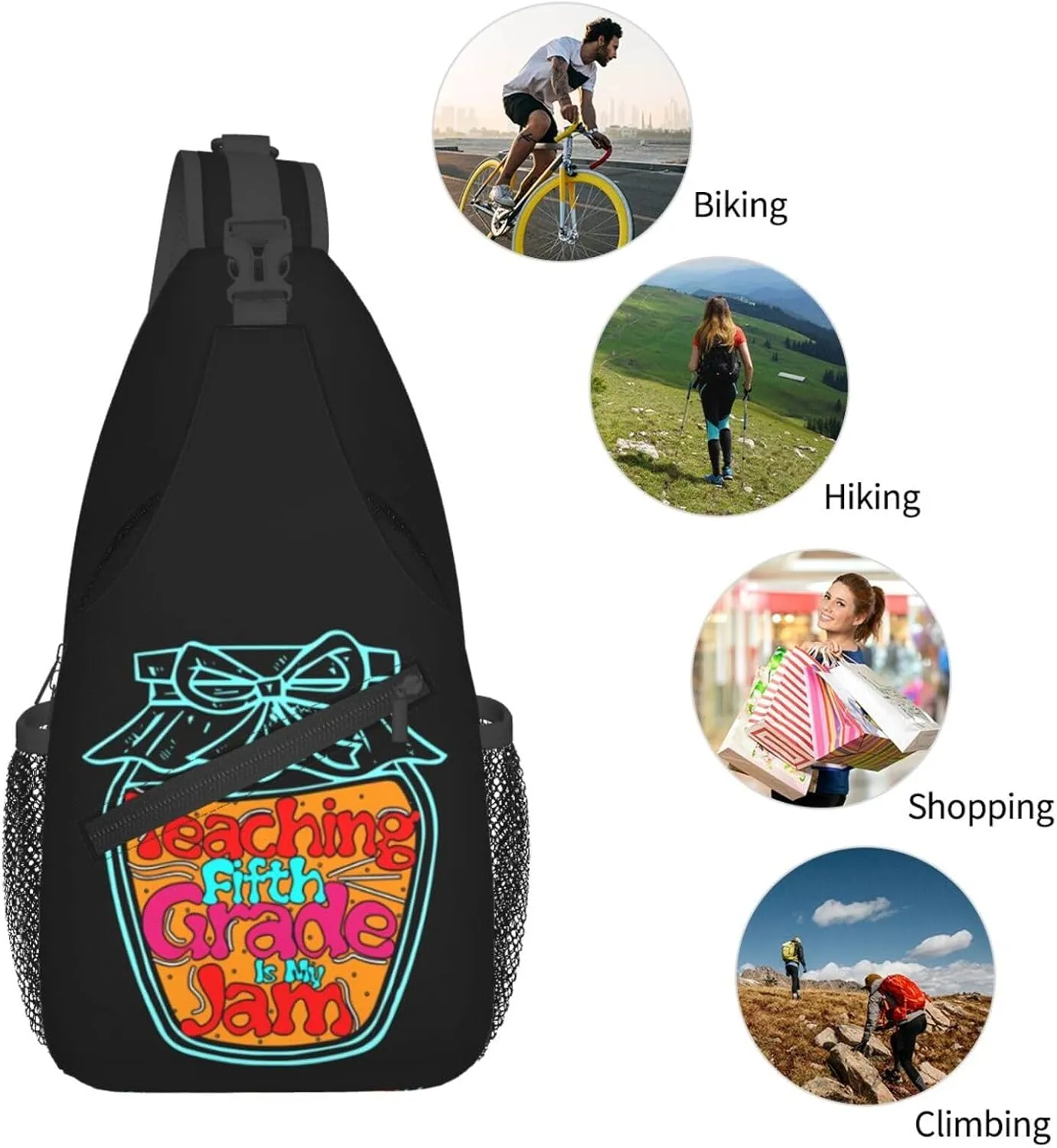 Mardi Gras American Flag Carnival Celebration Sling Bag Crossbody Bag Casual Chest Bags Travel Shoulder Backpack