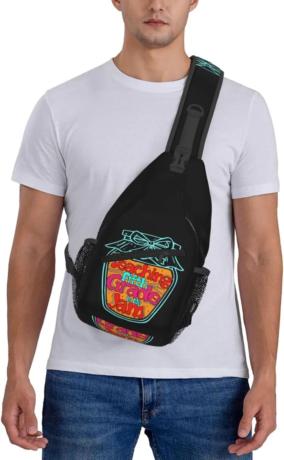 Mardi Gras American Flag Carnival Celebration Sling Bag Crossbody Bag Casual Chest Bags Travel Shoulder Backpack