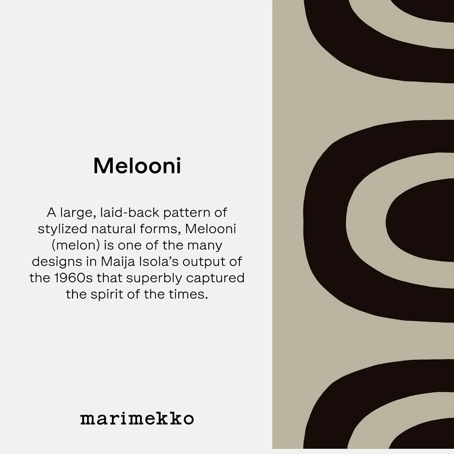 MARIMEKKO Melooni Terry Cotton Bath Towel (Charcoal) – Natural Forms Patterned Bath Towels – 59 in x 28 in