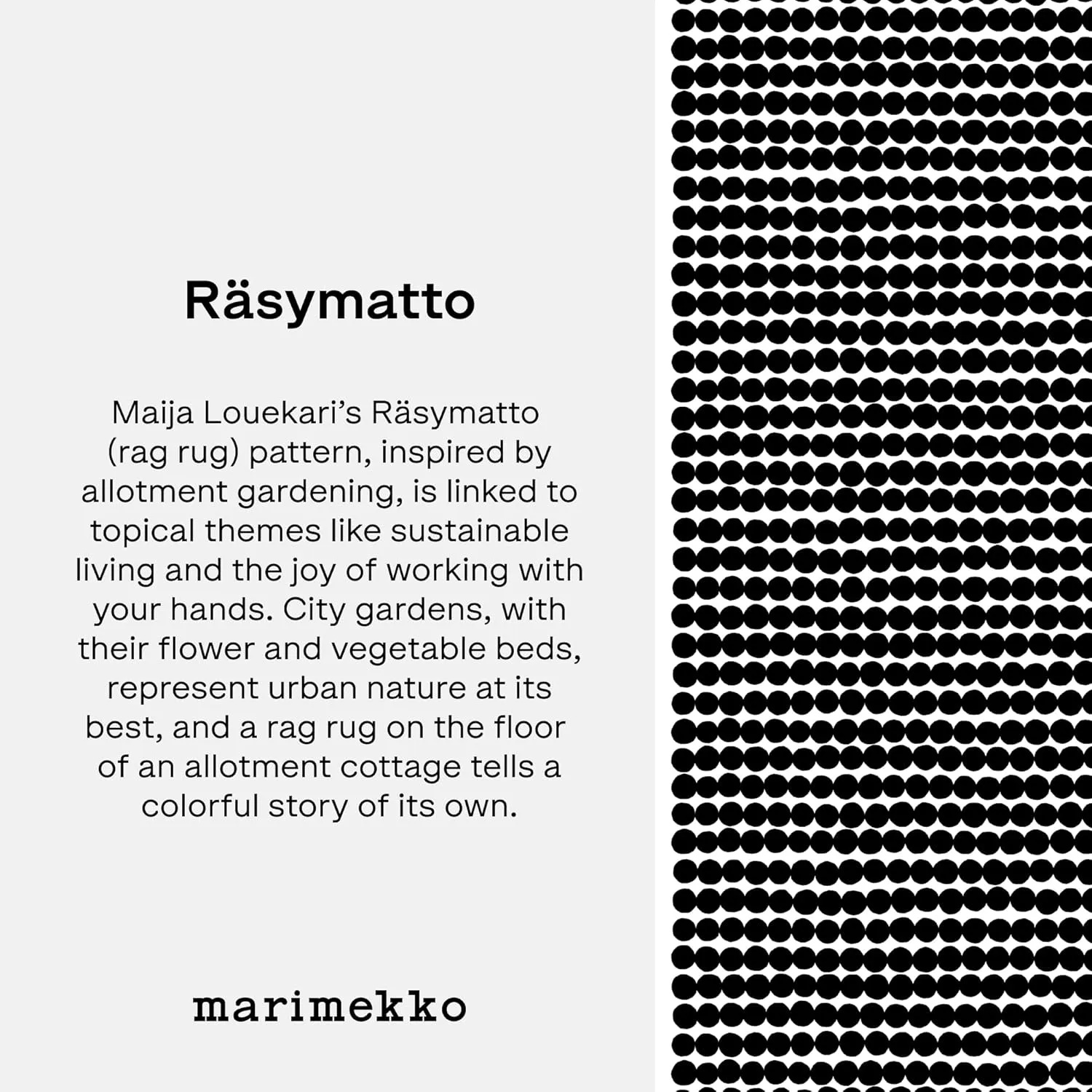 MARIMEKKO Räsymatto Terry Cotton Bath Towel – Polka Dot Patterned Bath Towels – 59 in x 28 in