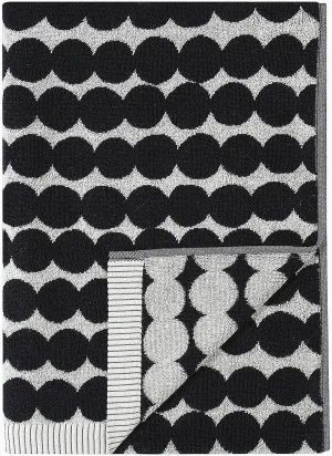 MARIMEKKO Räsymatto Terry Cotton Bath Towel – Polka Dot Patterned Bath Towels – 59 in x 28 in