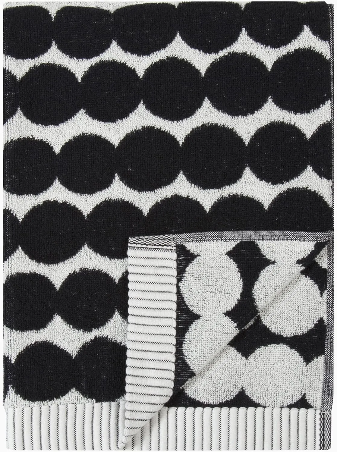 MARIMEKKO Räsymatto Terry Cotton Hand Towel – Polka Dot Patterned Hand Towels – 28 in x 20 in