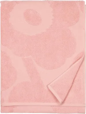 MARIMEKKO Unikko Terry Cotton Bath Towel (Pink) – Floral Patterned Bath Towels – 59 in x 28 in