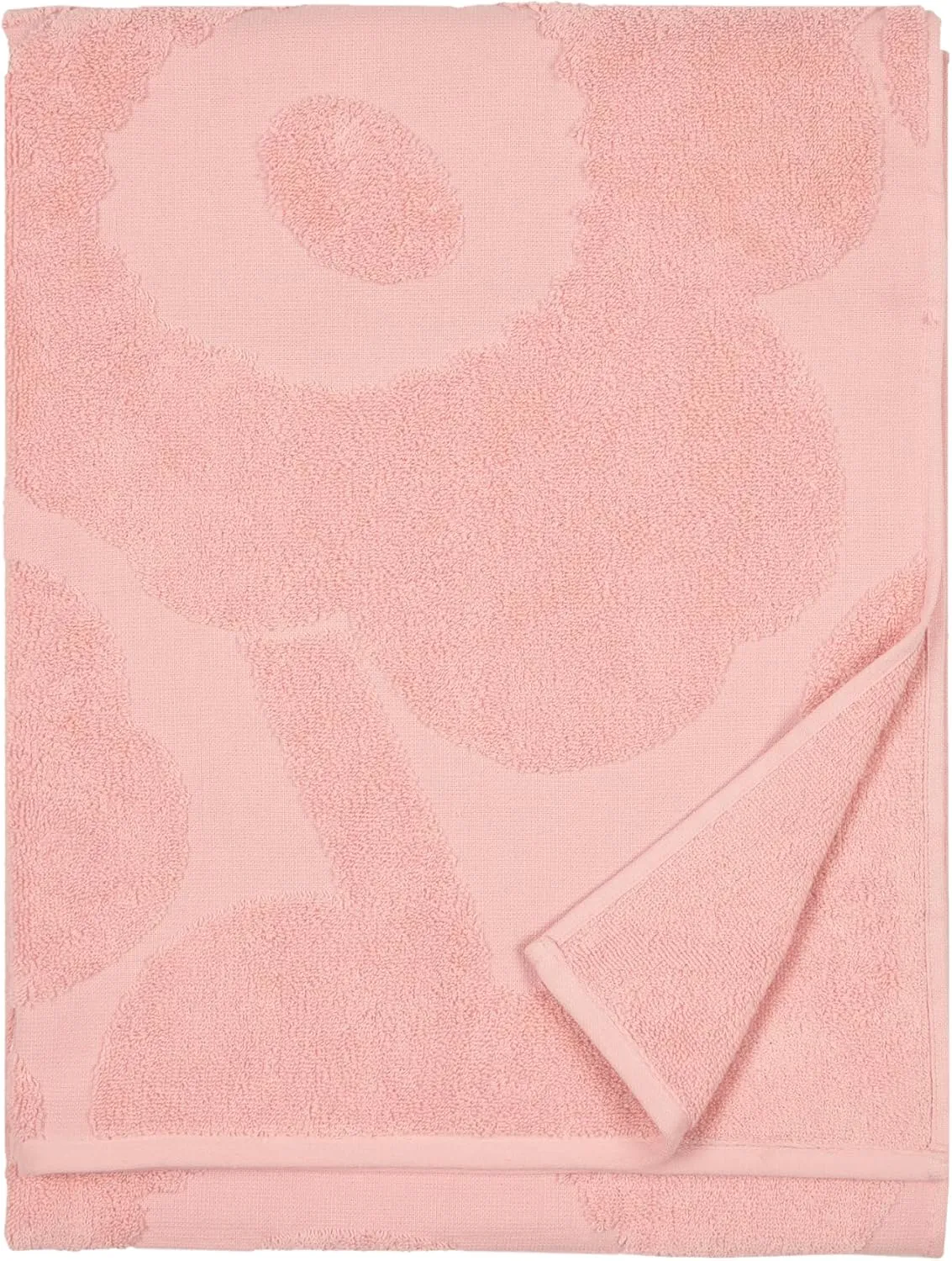 MARIMEKKO Unikko Terry Cotton Bath Towel (Pink) – Floral Patterned Bath Towels – 59 in x 28 in