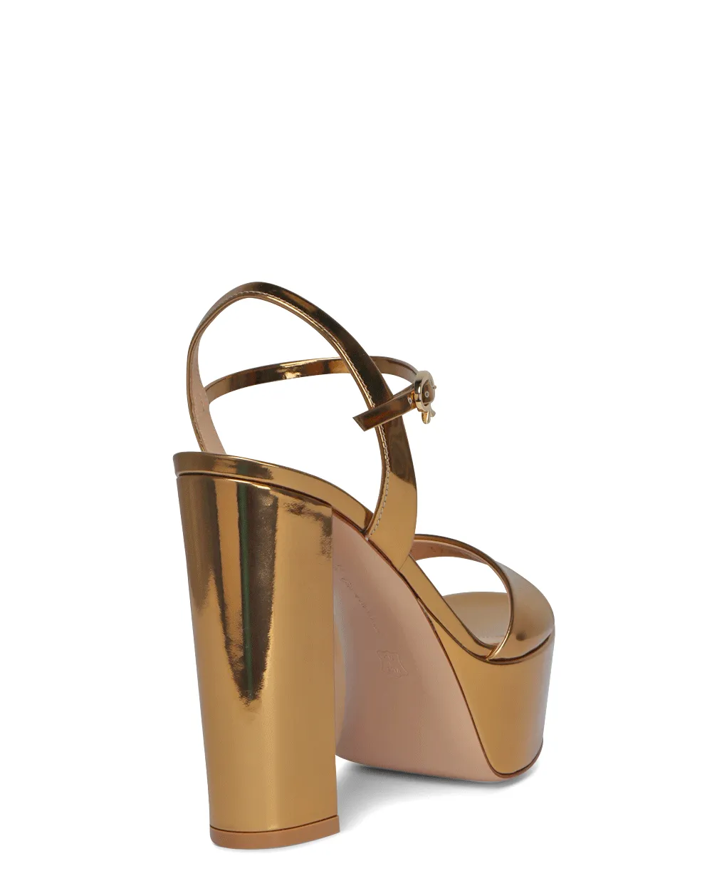 Marlena Metallic Platform Sandal in Mekong Gold