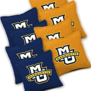 Marquette Golden Eagles Cornhole Bags Set of 8 Officially Licensed ACA Regulation Baggo Bean Bags ~ Made in The USA-L8