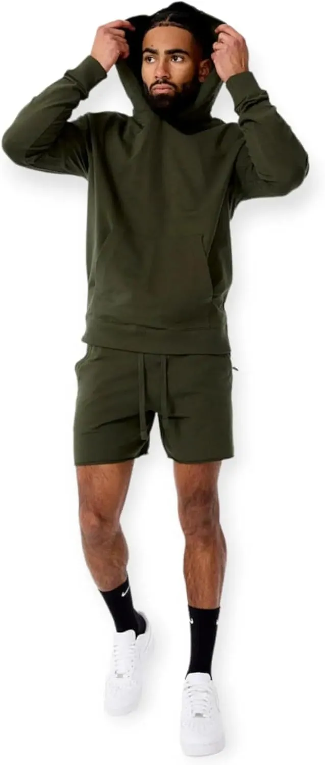 Men Summer Breeze Pullover Hoodie (Army Green)